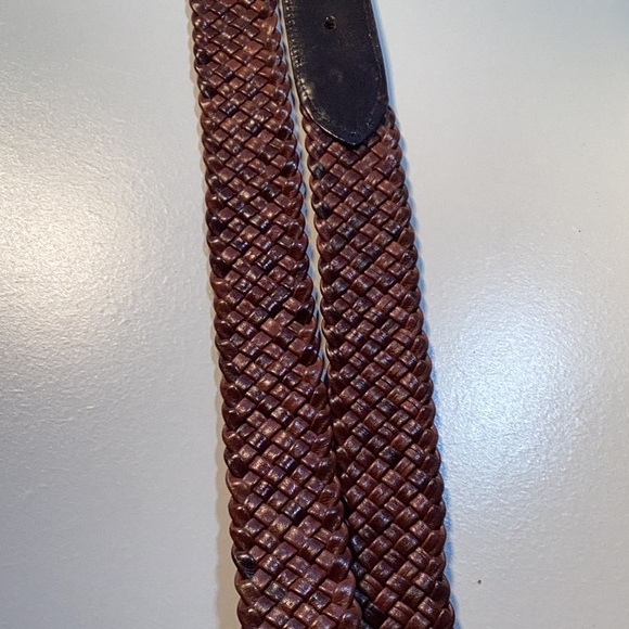 Yves Saint Laurent Leather Woven Belt Brass Buckle Some White Marks See Photo - Picture 8 of 16